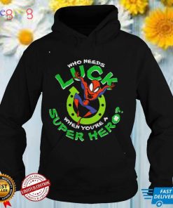 Marvel SpiderMan Who Needs Luck St. Patrick’s Day Shirt