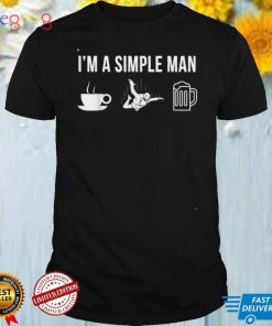 Mens Funny Sky Diving Hobby Skydiver Simple Man T Shirt