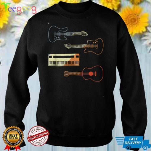 Music Band Instruments Guitarists and Keyboard Player T Shirt