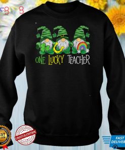 One Lucky Gnomes Teacher St Patricks Day Gnomes Teacher T Shirt