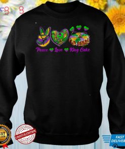 Peace Love King Cake Funny Mardi Gras Festival Party 2022 T Shirt