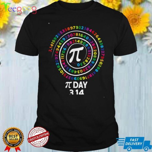 Pi Day Spiral Color Numbers 3.14 Happy Pi Day T Shirt