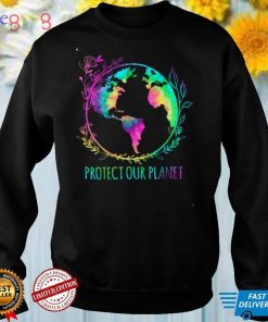 Protect Our Planet Tie Dye Earth Climate Change Environment T Shirt
