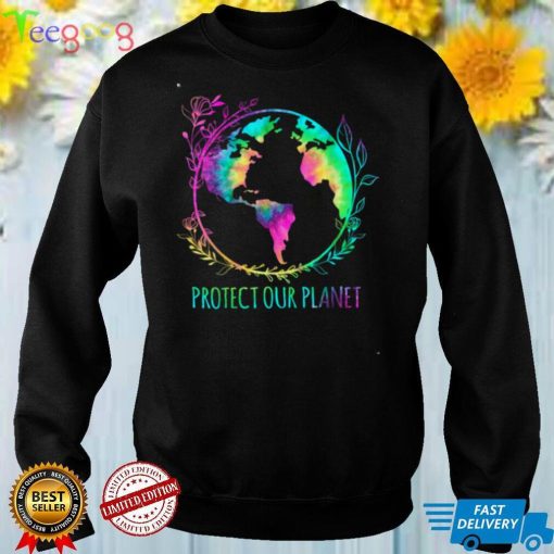 Protect Our Planet Tie Dye Earth Climate Change Environment T Shirt