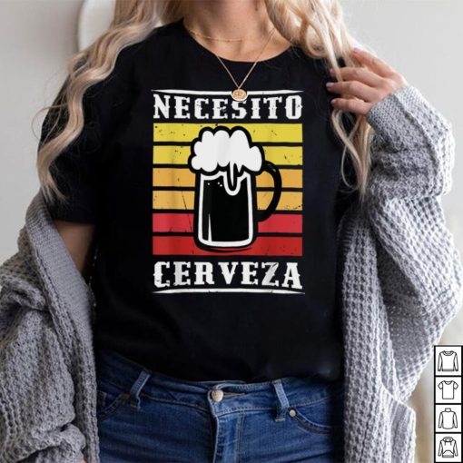 Retro Sunset Mexican Beer Necesito Cerveza Drink Lover Gifts T Shirt