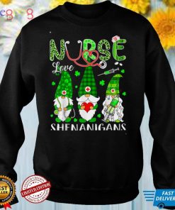 Shenanigans Funny Love Gnomes Nurse St Patricks Day Shamrock T Shirt