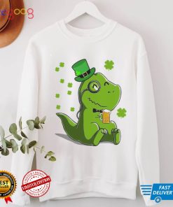 St Patricks Day Irish Leprechaun Dinosaur T Rex Beer Shirt