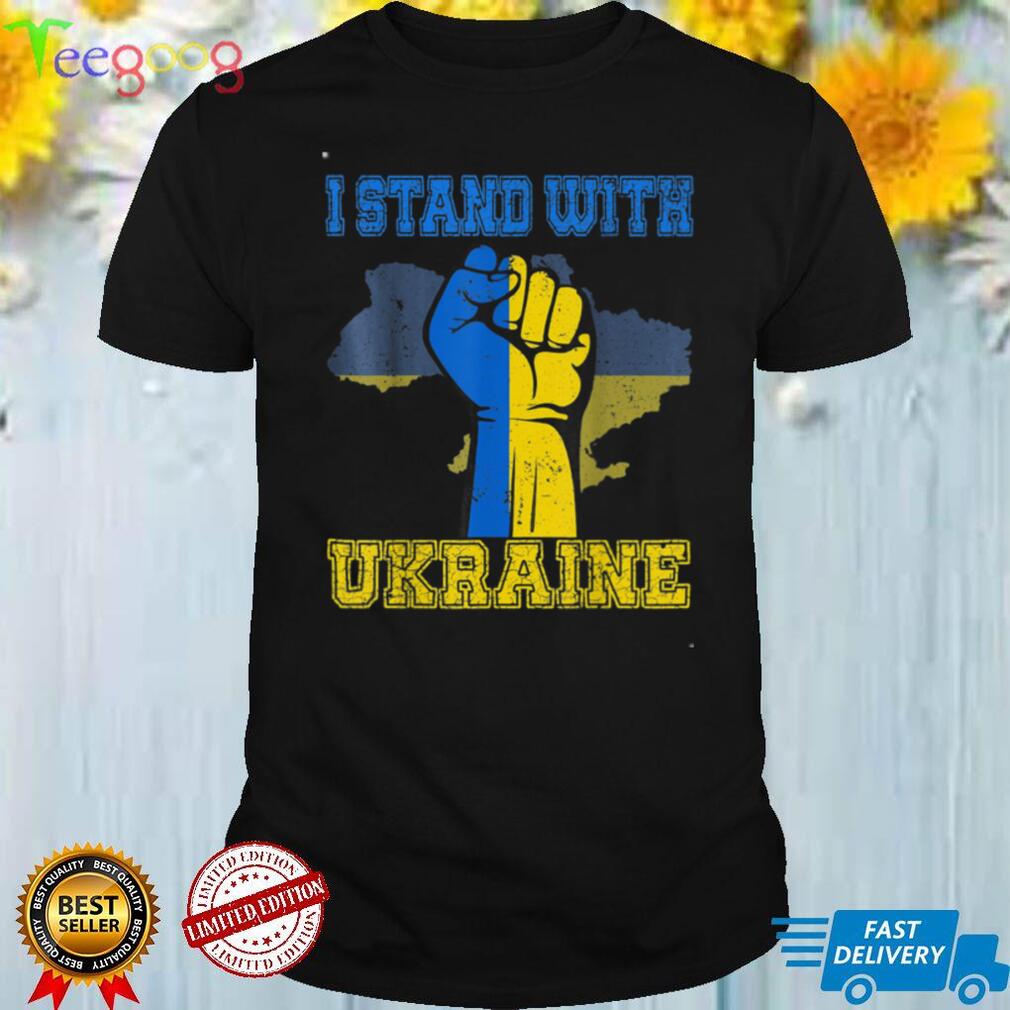 Support Ukraine I Stand With Ukraine Ukrainian Flag Vintage Tee Shirt