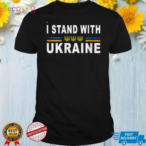 Womens Support Ukraine outfit saying I stand with Ukraine V Neck T Shirt