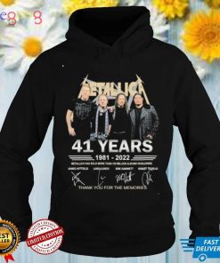 Official Metallica 41 Years 1981 2022 Signatures Thank You For The Memories Shirt