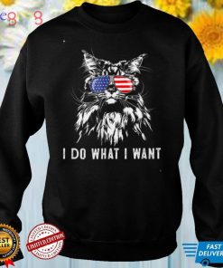 retro cat maine coon i do what i want cat lover T Shirt