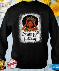 14 Years Old Black Melanin Women Girl It's My 14th Birthday T Shirt