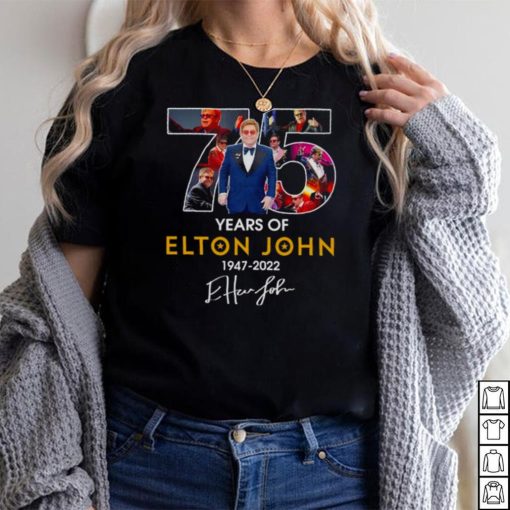 75 years of Elton John 1947 2022 signature shirt