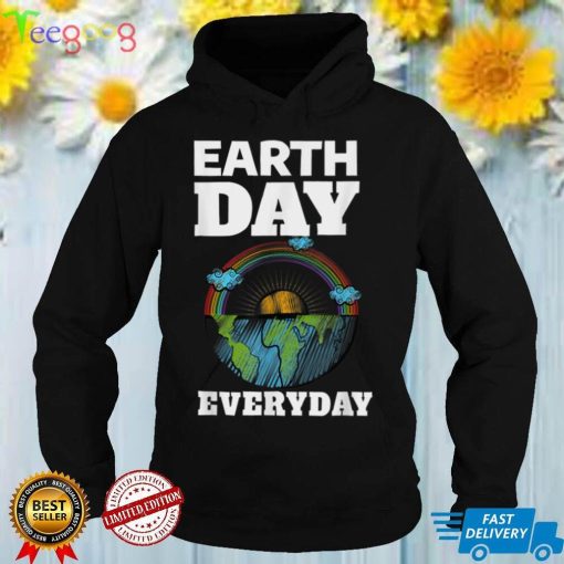 Earth Day Everyday Rainbow Teacher Retro kids Cute Earth Day T Shirt