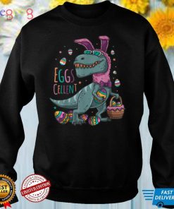 Easter Day T Rex Dino Rabbit Ears With Egg Boys Girls Kids T Shirt
