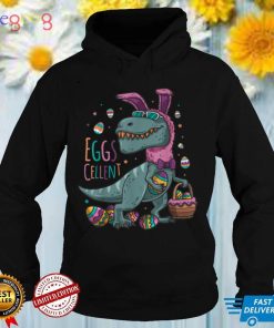 Easter Day T Rex Dino Rabbit Ears With Egg Boys Girls Kids T Shirt