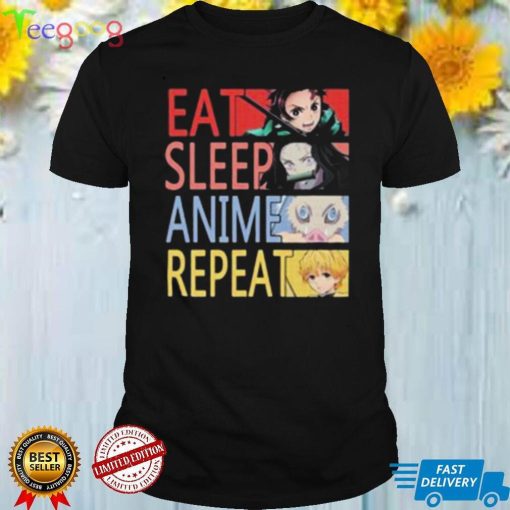 Eat Sleep Anime Repeat Demon Slayer Shirt