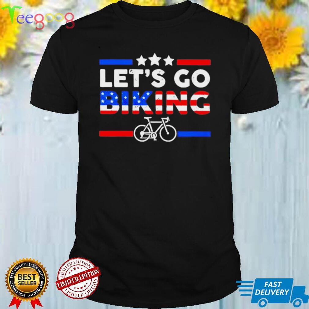 Let’s Go Biking US Flag T Shirt