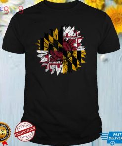 Sunflower Maryland Flag T shirt Maryl Flag Sunflower Gifts T Shirt