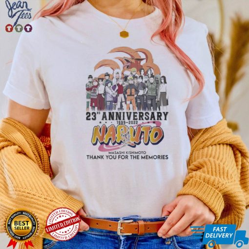 Naruto 23 rd anniversary 2022 masashi kishimoto thank you for the memories shirt