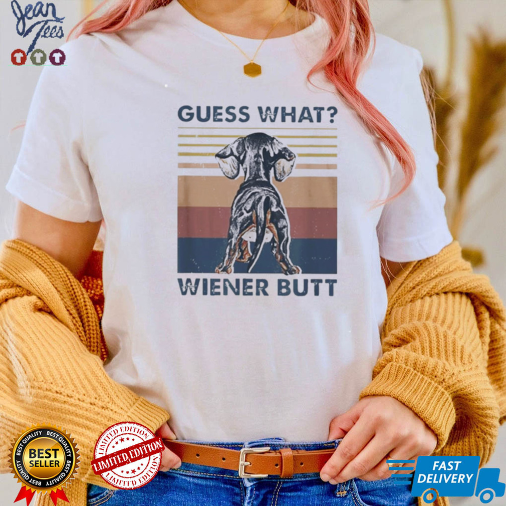 Retro Dog What Wiener Butt For Dog Lover Shirt