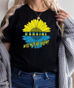 Ukraine Will Not Be Silent Ukrainian Flag Sunflower T Shirt
