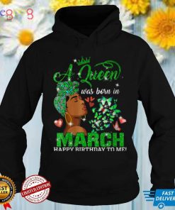 Womens Womens Queens Are Born In March Girl St Patrick's Day V Neck T Shirt
