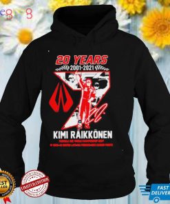 20 years 2001 2021 Kimi Raikkonen signature shirt