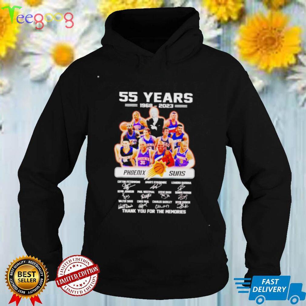 55 years Phoenix Suns 1968 2023 thank you for the memories shirt