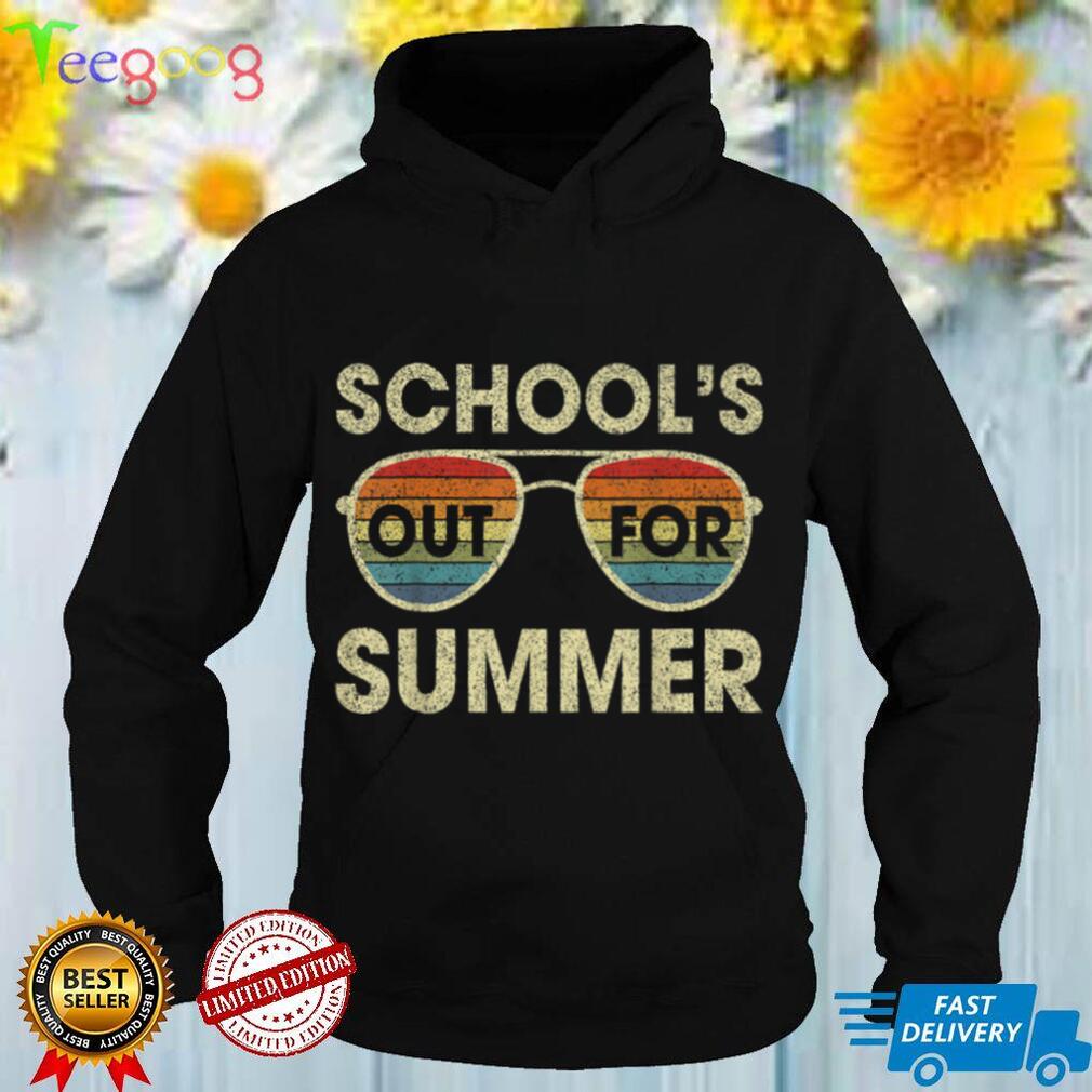 Cute Retro Last Day Of School Schools Out For Summer Teacher T Shirt tee