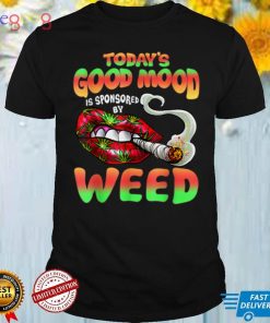 Funny Cool Sexy Lips Weed Cannabis Marijuana Leaves Smoking T Shirt