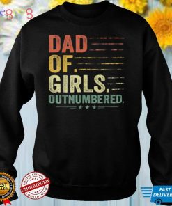 Girl Dad Outnumbered Men Fathers Day Father of Girls Vintage T Shirt