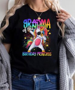 Grandma Of The Birthday Princess Funny Dabbing Unicorn T Shirt
