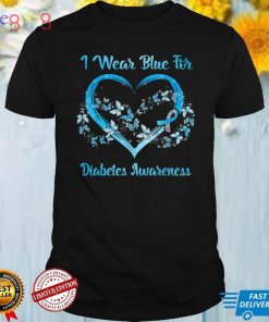 I Wear Blue For Diabetes Awareness MOTHER'S DAY CHRITSMAS T Shirt