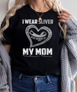 I Wear Silver For My Mom Parkinson's Heart T Shirt