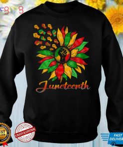 Juneteenth Black History African American Sunflower Fist T Shirt
