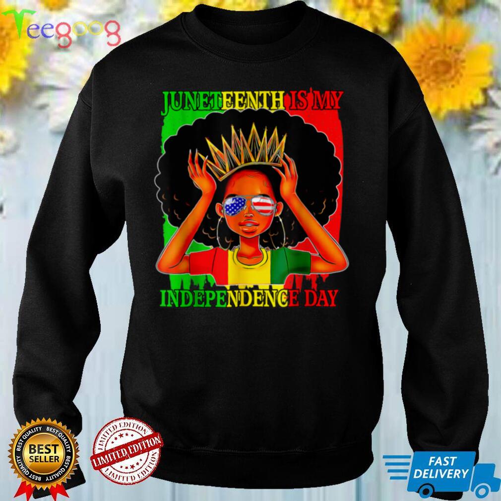 Juneteenth Is My Independence Day Black Queen Afro Melanin T Shirt tee