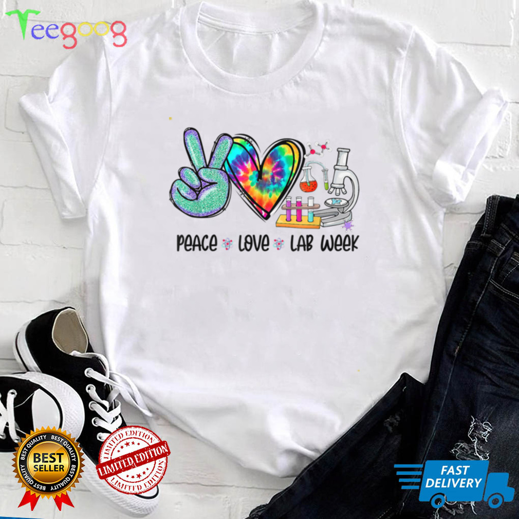Peace Love Lab Week Symbol Funny Lab Week Graphic T Shirt tee tee
