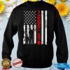 Proud Baseball Dad American Flag Sports Father's day T Shirt