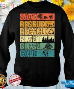Save Bees Rescue Animals Plant Trees Clean Seas Care Planet T Shirt