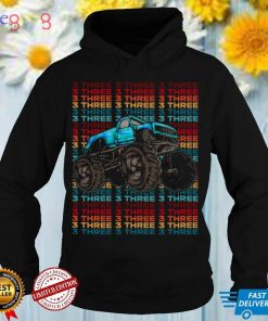 3 Years Old Monster Truck 3rd Birthday Truck Party Shirt