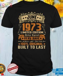 49th Birthday 49 Years Old Retro Vintage June 1973 T Shirt