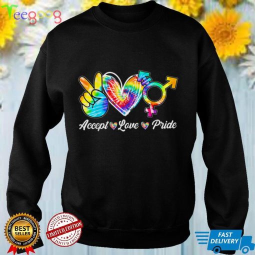 Accept Love Pride Transgender Tie Dye LGBT Pride Month T Shirt