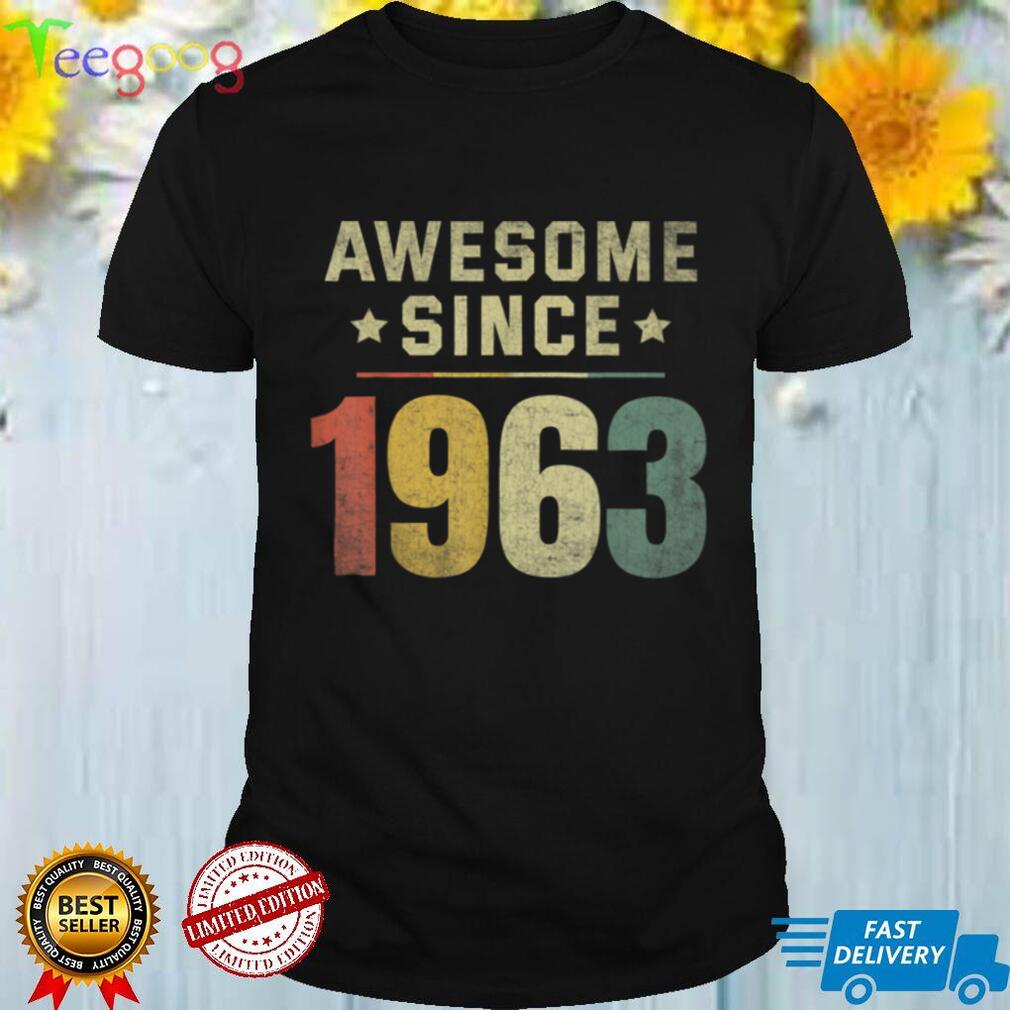 Awesome Since 1963 59th Birthday Retro Men Women T Shirt