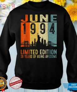 Awesome Since June 1994 28th Birthday Vintage Retro T Shirt