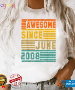 Awesome Since June 2008 Vintage 14th Men And Women Birthday T Shirt