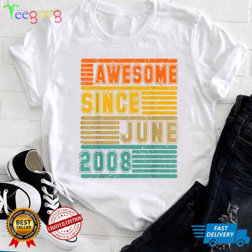 Awesome Since June 2008 Vintage 14th Men And Women Birthday T Shirt