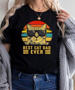 Best Cat Dad Ever Vintage Bump Fit Father's Day T Shirt