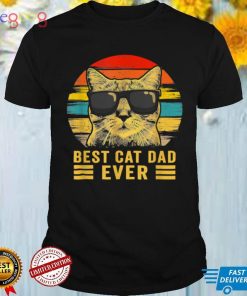 Best Cat Dad Ever Vintage Bump Fit Father’s Day T Shirt