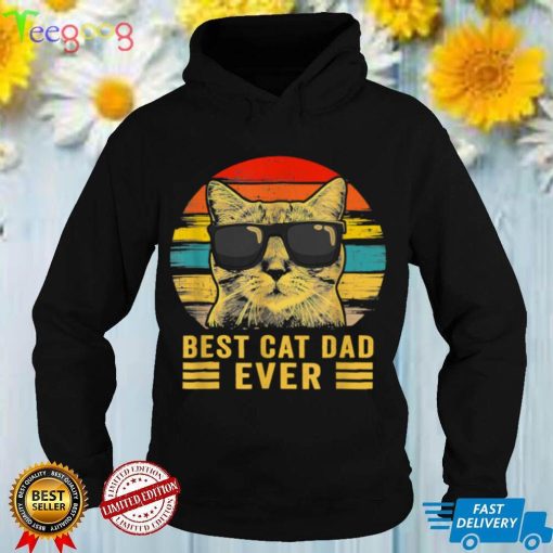 Best Cat Dad Ever Vintage Bump Fit Father's Day T Shirt